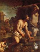 Guido Reni The Building of Noah's Ark oil painting artist